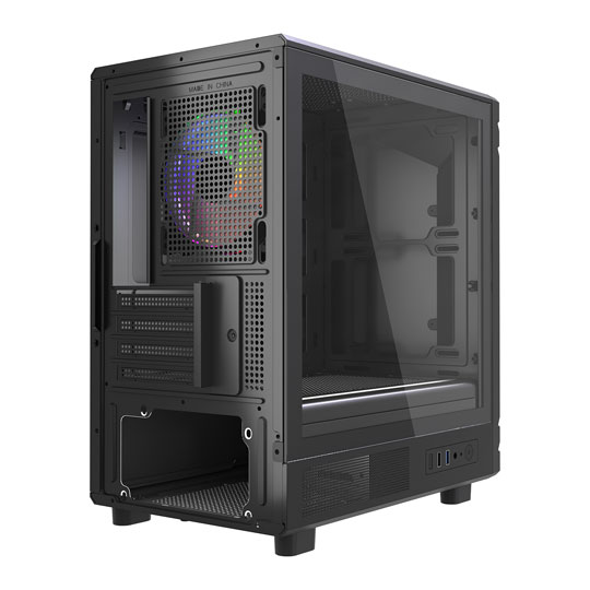 VIDA Apollo M Black Tempered Glass Micro-ATX PC Gaming Case : image 4