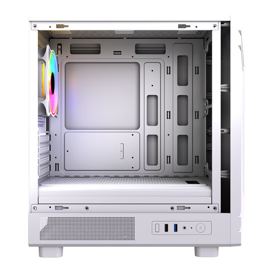 VIDA Apollo M White Tempered Glass Micro-ATX PC Gaming Case : image 2