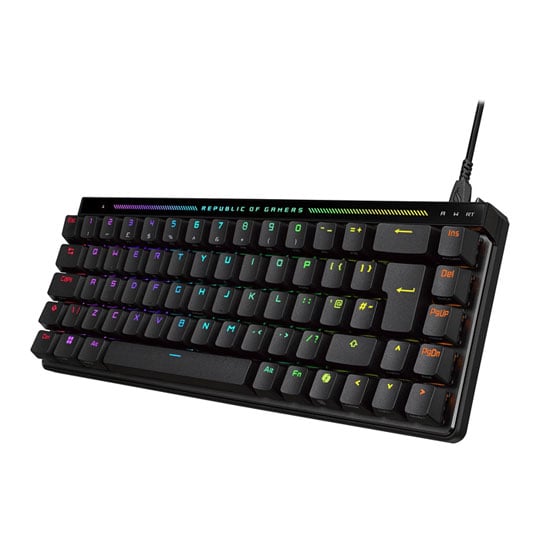 Open Box ASUS ROG Falchion Ace HFX Wired 65% RGB Gaming Keyboard Black : image 1