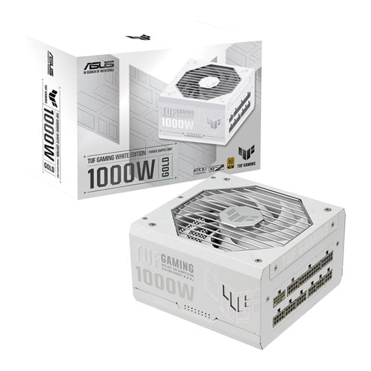 ASUS TUF Gaming White Edition 1000W 80+ Gold PCIE 5.0 Power Supply ATX3.0