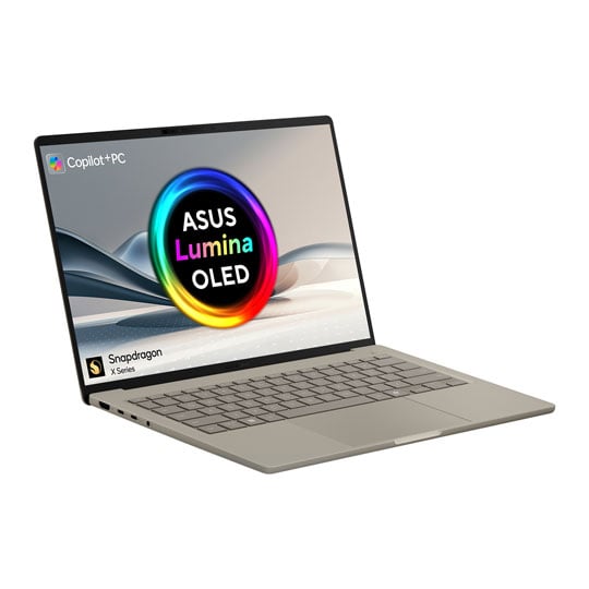 ASUS Zenbook A14 UX3407QA-QD244W OLED Snapdragon X CPU Adreno Graphics Laptop - Zabriskie Beige