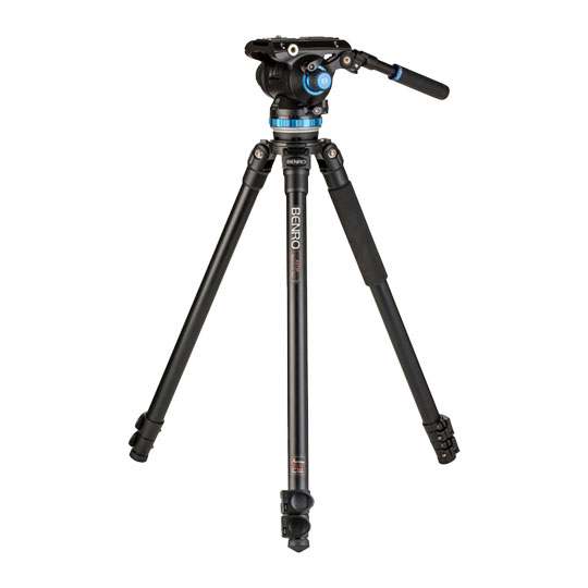 Benro A373F Aluminum Single Tube S8PRO Head - 75mm Half Ball Adapter, 3 Leg Sections,