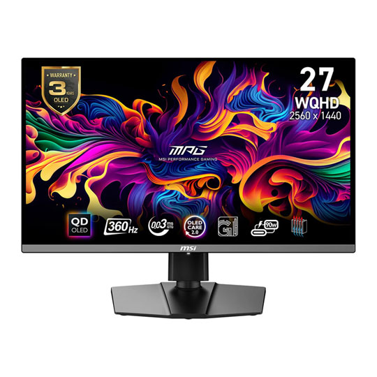 Refurbished MSI 26.5" MPG 271QRX QD-OLED WQHD 360Hz Adaptive-Sync Monitor