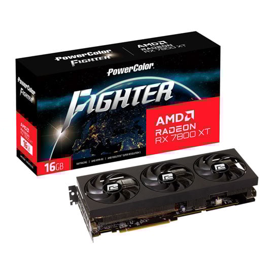 Refurbished PowerColor AMD Radeon RX 7800 XT FIGHTER 16GB RDNA3 Graphics Card : image 1