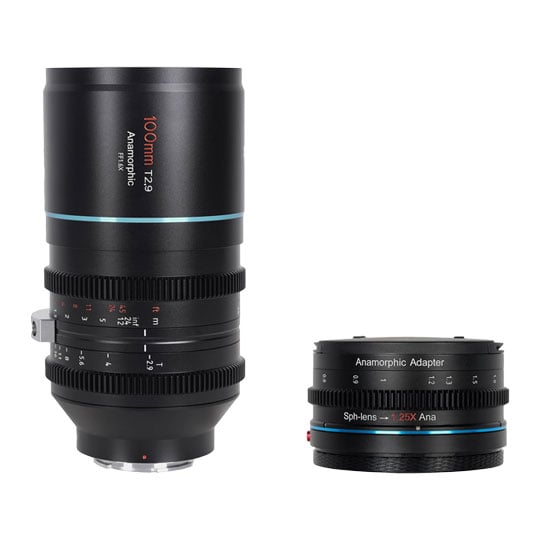 Sirui 100mm Venus T2.9 1.6x Full-Frame Anamorphic Lens With 1.25x Adapter (RF Mount)