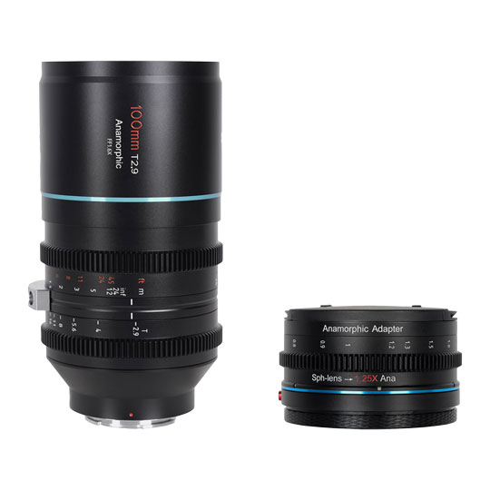 Sirui 100mm Venus T2.9 1.6x Full-Frame Anamorphic Lens With 1.25x Adapter (E Mount)