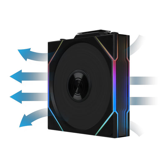 Lian Li UNI TL Wireless Reverse Blade 120mm ARGB PWM Fan Black