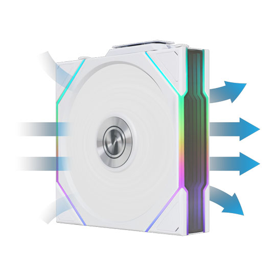 Lian Li UNI TL Wireless 120mm ARGB PWM Fan White 3 Pack with L-Wireless Hub