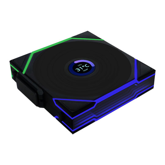 Lian Li UNI TL LCD Wireless Reverse Blade 120mm ARGB PWM Fan Black