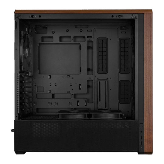 Lian Li LANCOOL 217 Black Wood Panel Tempered Glass Mid Tower PC Gaming Case : image 2
