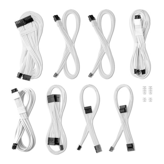 CableMod C-Series Pro ModMesh Sleeved 12V-2x6 12VHPWR Cable Kit White for Corsair Type 4 : image 2