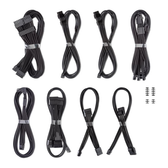 CableMod C-Series Pro ModMesh Sleeved 12V-2x6 12VHPWR Cable Kit Black for Corsair Type 5 : image 2