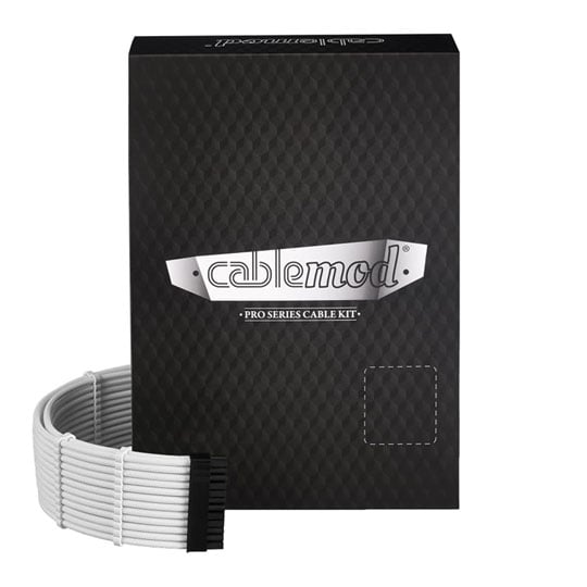 CableMod C-Series Pro ModMesh Sleeved 12V-2x6 12VHPWR Cable Kit White for Corsair Type 5
