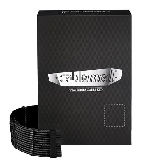 CableMod RT-Series Pro ModMesh Sleeved 12V-2x6 12VHPWR Cable Kit Black for ASUS and Seasonic