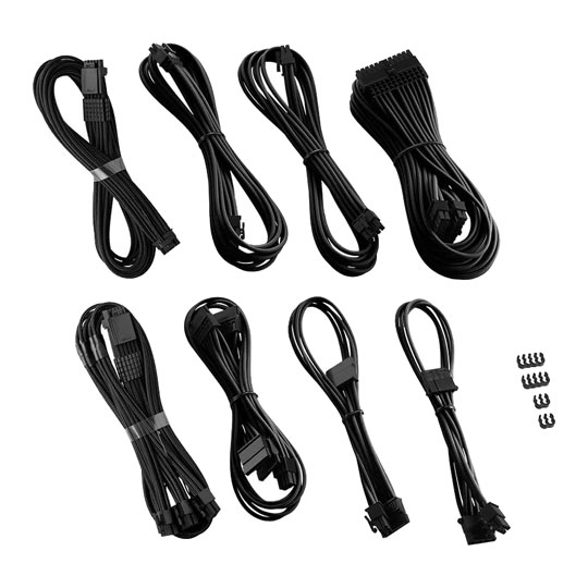 CableMod RT-Series Pro ModMesh Sleeved 12V-2x6 12VHPWR Cable Kit Black for ASUS and Seasonic