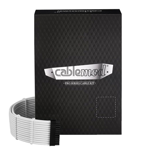CableMod RT-Series Pro ModMesh Sleeved 12V-2x6 12VHPWR Cable Kit White for ASUS and Seasonic