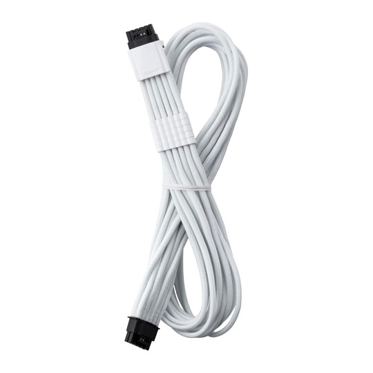 CableMod Pro Universal White ModMesh Sleeved 12V-2x6 12VHPWR StealthSense Direct PCIe Cable