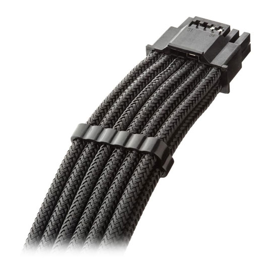 CableMod Pro Universal Black Sleeved 12V-2x6 12VHPWR 90 Degree Direct PCI-e Cable - Variant B : image 2