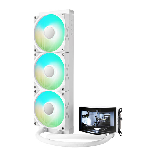 TRYX PANORAMA ARGB 360mm White AIO CPU Liquid Cooler Intel AMD : image 3