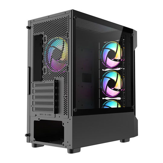 CIT Tornado Black MicroATX PC Gaming Case : image 4