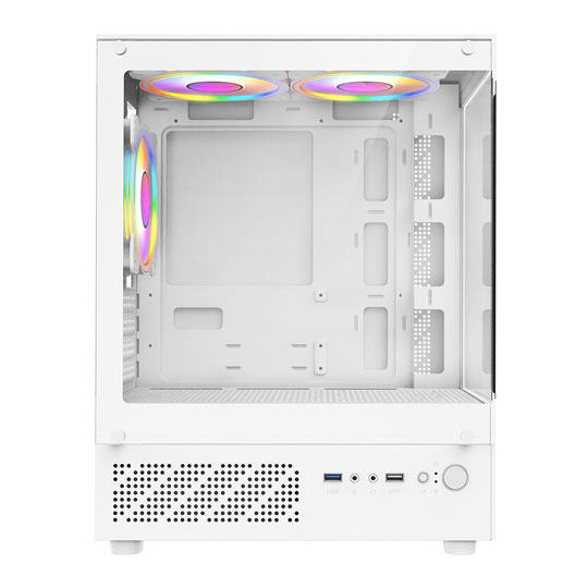 CIT Celsius White MicroATX PC Gaming Case : image 2