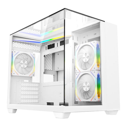 CIT Eclipse White MicroATX PC Gaming Case