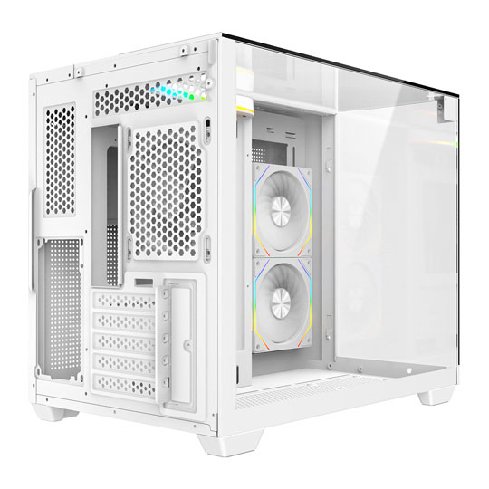 CIT Eclipse White MicroATX PC Gaming Case : image 4
