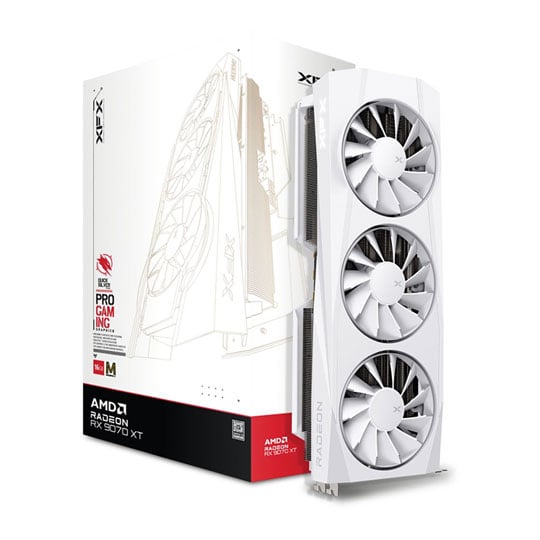 XFX Quicksilver AMD Radeon RX 9070 XT Magnetic Air Edition White 16GB Graphics Card White