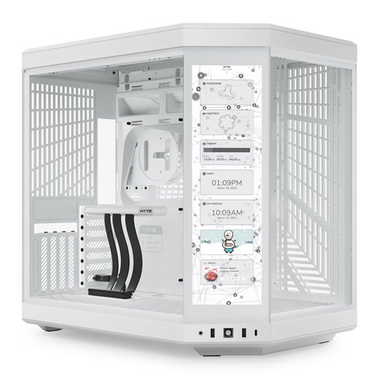 Refurbished Hyte Y70 Touch Dual Chamber Snow White Mid Tower PC Case
