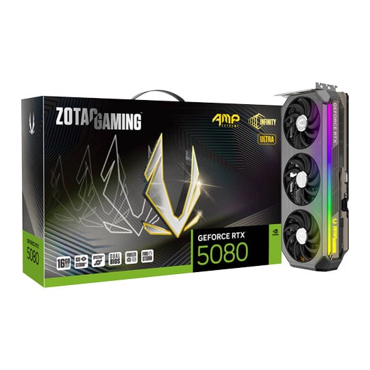 ZOTAC GAMING GeForce RTX 5080 AMP Extreme Infinity ULTRA 16GB Blackwell Graphics Card