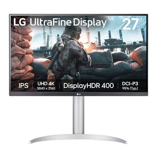 LG 27" 27UP650K-W 4K Ultra HD IPS HD400 Gaming Monitor