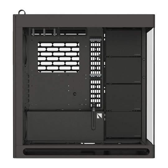 HAVN HS420 Black Hybrid Dual Chamber Mid Tower Tempered Glass Chassis : image 2