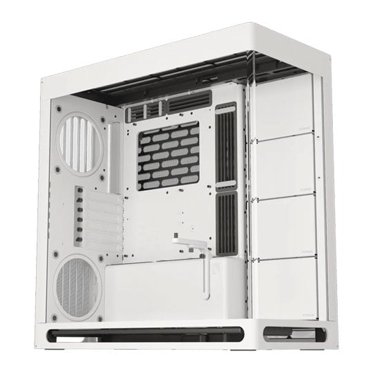 HAVN HS420 White Hybrid Dual Chamber Mid Tower Tempered Glass Chassis
