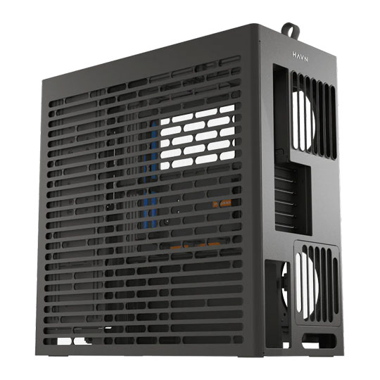 HAVN HS420 VGPU Black Hybrid Dual Chamber Mid Tower Tempered Glass Chassis : image 3