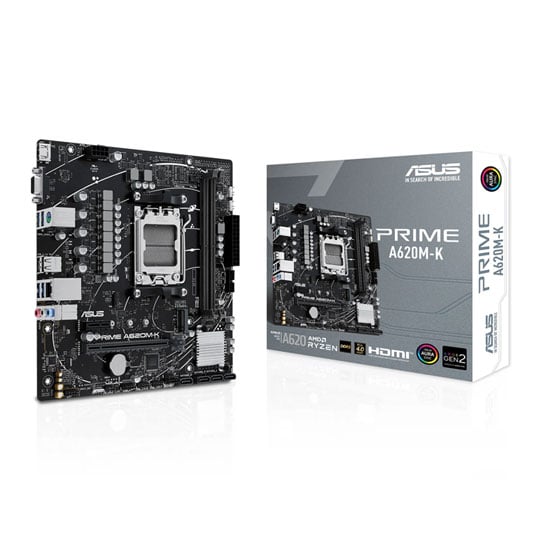 Refurbished ASUS PRIME A620M-K DDR5 PCIe 4.0 MicroATX Motherboard