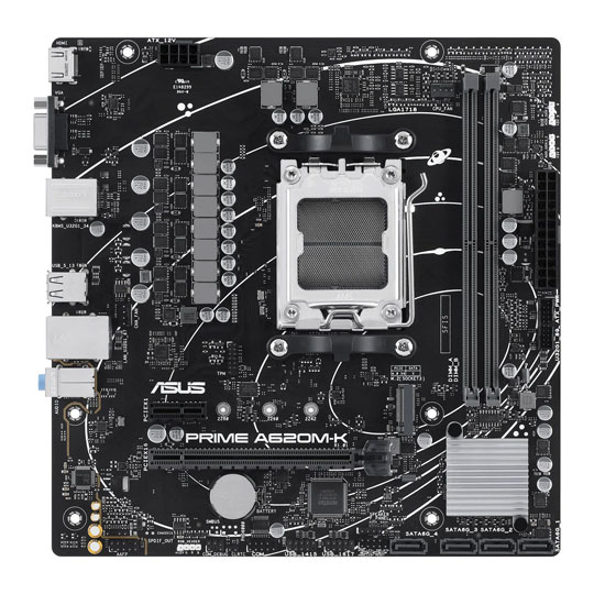 Refurbished ASUS PRIME A620M-K DDR5 PCIe 4.0 MicroATX Motherboard : image 2