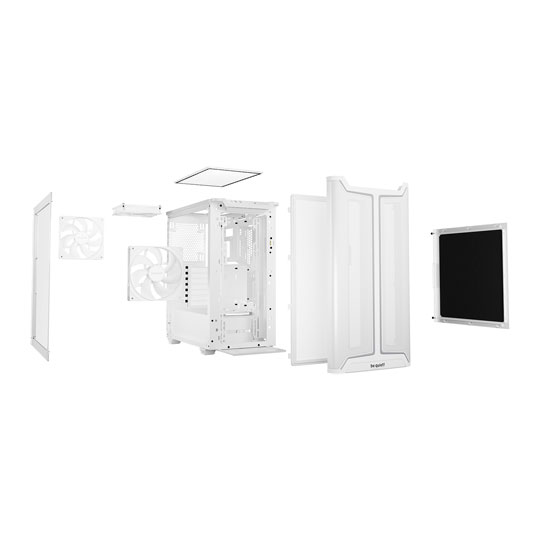 be quiet! Pure Base 501 DX Tempered Glass Window White RGB Mid Tower PC Gaming Case : image 4