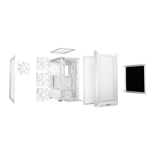 be quiet! Pure Base 501 LX Tempered Glass Window White RGB Mid Tower PC Gaming Case : image 4