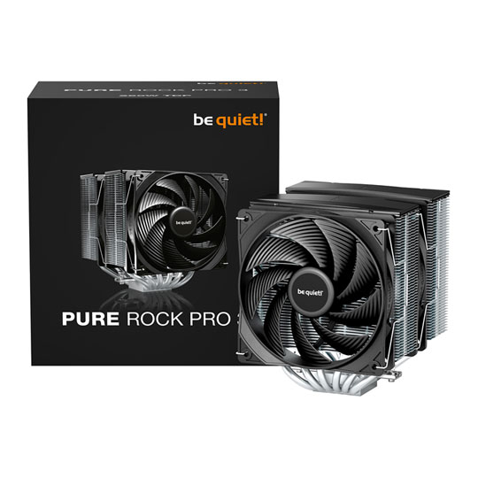 be quiet! BK041 Pure Rock Pro 3 Intel/AMD Silver Dual Tower Performance Air CPU Cooler