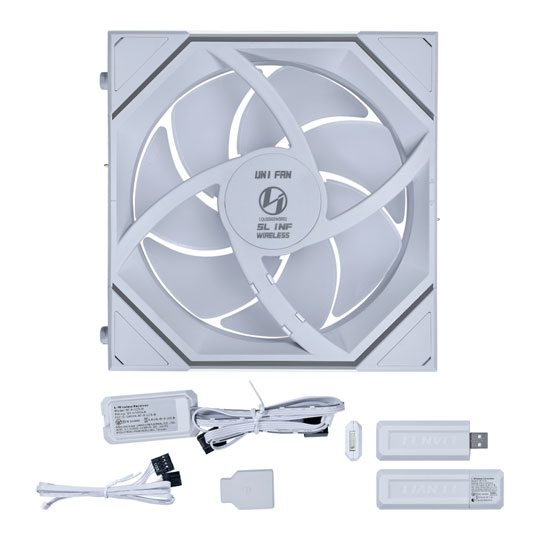 Lian Li UNI FAN SL Infinity Wireless Reverse Blade 120mm ARGB PWM Fan White Triple Pack : image 4