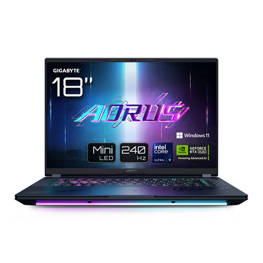 Gigabyte AORUS MASTER 18 BZH 18" WQXGA 240Hz Core Ultra 9 275HX RTX 5090 mini-LED Gaming Laptop