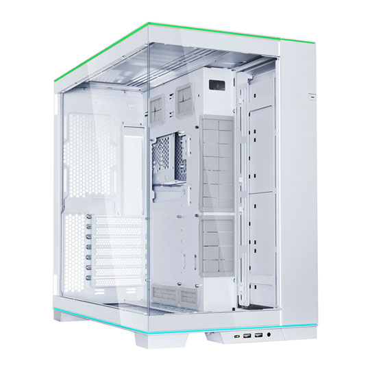 Open Box Lian Li O11 Dynamic EVO RGB White Dual Chamber Mid Tower Tempered Glass Reversible PC Case : image 1