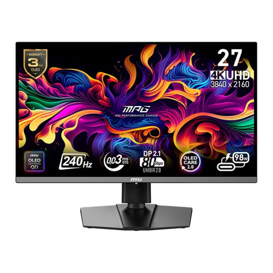 Open Box MSI 26.5" MPG 272URX QD-OLED 240Hz Adaptive Sync Gaming Monitor