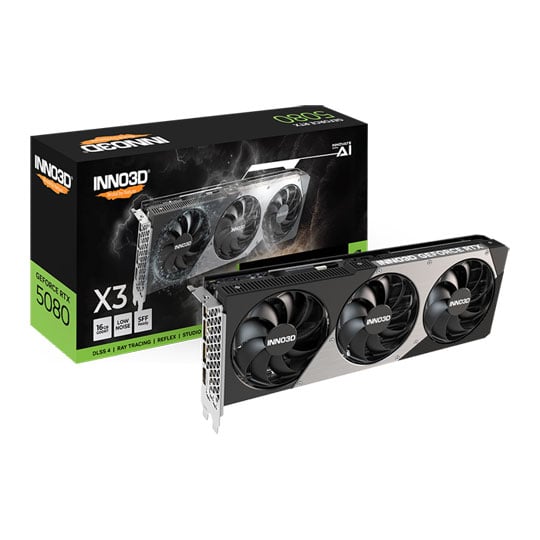 INNO3D NVIDIA GeForce RTX 5080 X3 16GB Blackwell Graphics Card