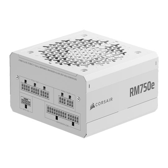 CORSAIR RM750e White Fully Modular Low-Noise ATX 3.1 PCIe 5.1 Power Supply
