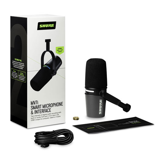 (Open Box) Shure MV7i USB-C Smart Microphone and Interface : image 4