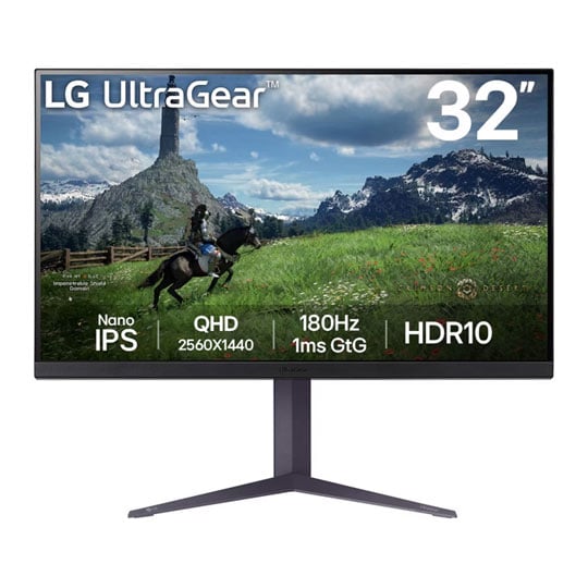 Open Box LG 31.5" 32GS85Q-B QHD 180Hz FreeSync IPS Gaming Monitor
