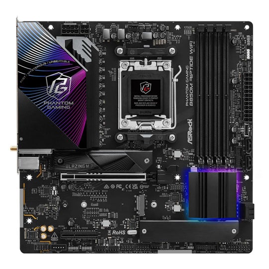 Refurbished ASRock AMD B850M Riptide WiFi AM5 DDR5 PCIe 5.0 Micro-ATX Motherboard