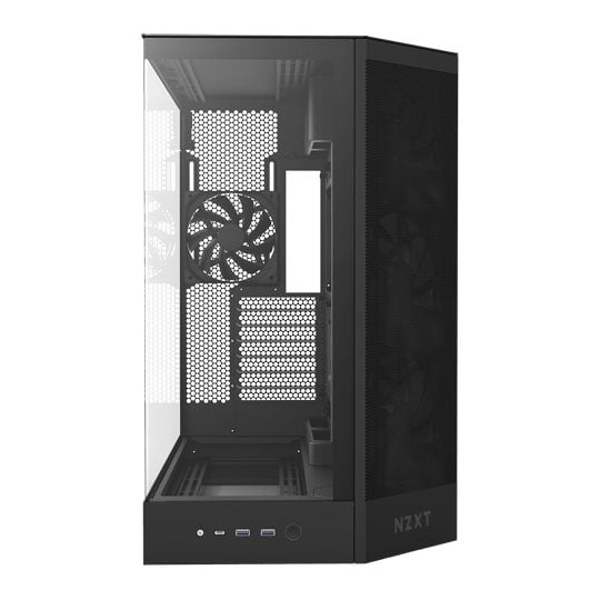 NZXT H9 Flow (2025) Tempered Glass Dual Chamber Mid Tower with 3 F140Q Fans White : image 3