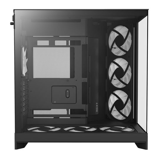 NZXT H9 Flow RGB (2025) Tempered Glass Dual Chamber Mid Tower with F420 RGB Core Black